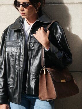 Amelot  Cuir Velours Camel -  Ateliers Auguste